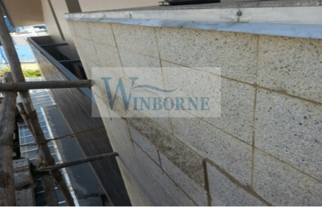 Wall Waterproofing service in progress